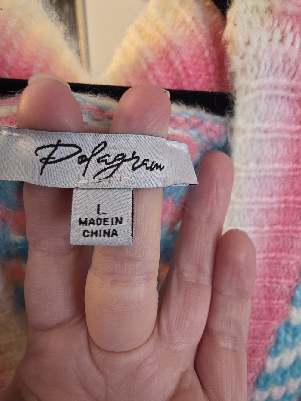 Polagram Gradient Pastel Multi-Stripe Open Cardigan Sweater - Picture 4 of 13